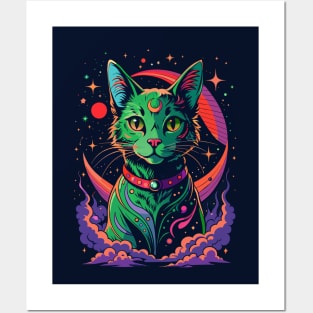Astral cat Posters and Art
